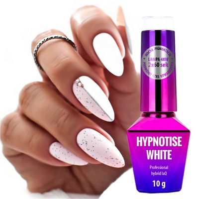 MOLLYLAC LAKIER HYBRYDOWY 10 ml HYPNOTISE WHITE BIAŁY