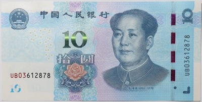 10 Yuanów - Chiny - 2019 rok - UNC