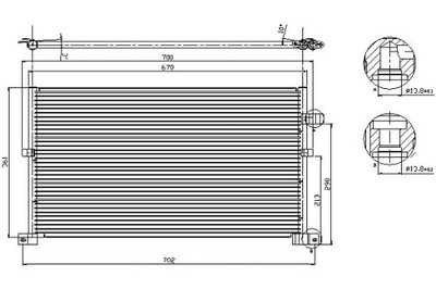 NISSENS CONDENSER AIR CONDITIONER FORD MONDEO III 2.2 - milautoparts-fr.ukrlive.com