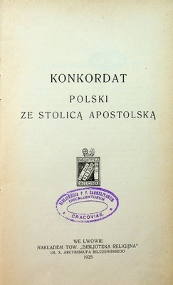 Konkordat Polski ze Stolicą Apostolską 1925 r.