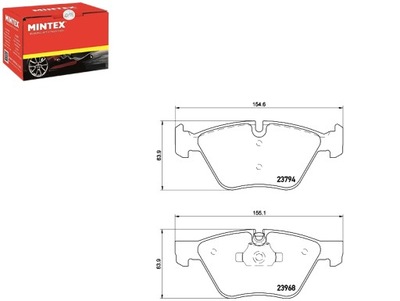 MINTEX КОЛОДКИ ТОРМОЗНЫЕ BMW 3 325 I (E90)