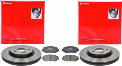 Brembo гальмівні диски+ гальмівні колодки перед toyota corolla cross rav 4 camry 305mm фото №1
