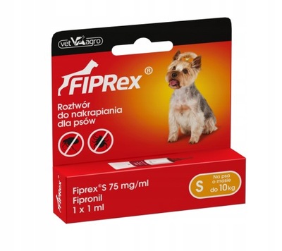 Fiprex S krople pchły kleszcze 2-10kg 1x1ml pies