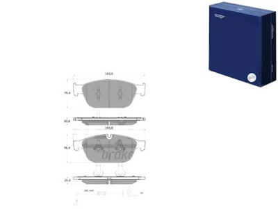 ZAPATAS DE FRENADO AUDI A8 09-18 PARTE DELANTERA TOMEX BRAKES  