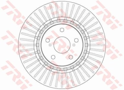 Trw df6265 гальмівні диски гальмівні перед toyota rav 4 iv 1 штука фото №1