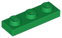 LEGO 3623 Płytka 1x3 zielony