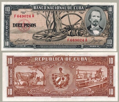 Kuba 10 Peso 1958 P-88b UNC