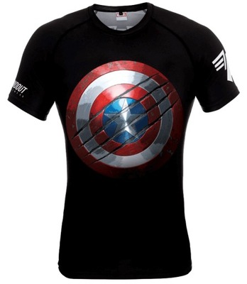 Poundout Rashguard Marvel Captain America M