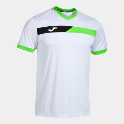 Koszulka męska Joma Court Short white/fluor green/black XXL