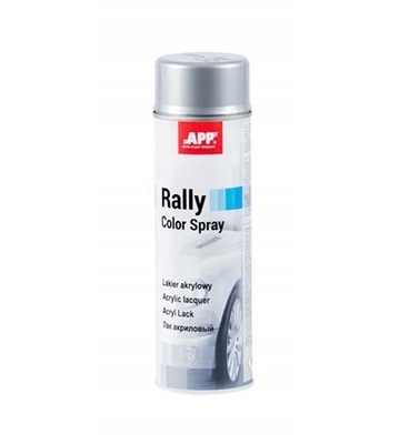 Lakier akrylowy APP Rally Color srebrny spray 600ml