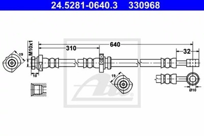 ATE 24.5281-0640.3 CABLE BRAKE ELASTIC  