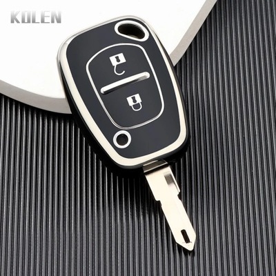 PLATEADO BLACKTPU CAR KEY CASE POKRA FOB PARA VAUXHALL OPEL VIVARO PARA RENAUL  