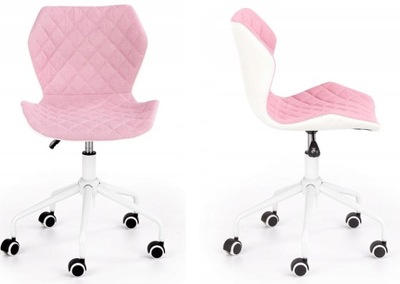Fotel Obrotowy MATRIX 3 Krzesło różowe do Biurka