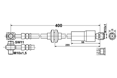 ATE ПАТРУБОК ТОРМОЗНОЙ ГИБКИЙ ПЕРЕД L/P CHEVROLET CRUZE ORLANDO