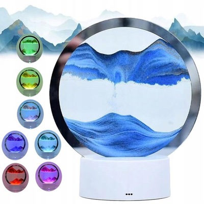 OBROTOWY OBRAZ PIASKU, DYNAMICZNY OBRAZ PIASKU 3D, DO OZDOBY DOMOWEJ, 3 D