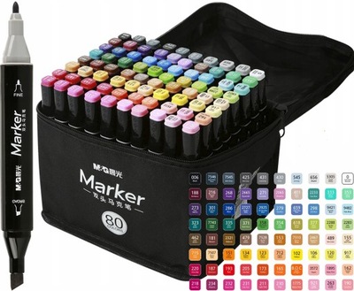 M&G MARKERY ARTYSTYCZNE DWUSTRONNE 80 kolorów