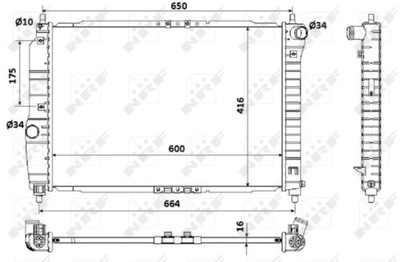 NRF 53902A РАДІАТОР, СИСТЕМА ОХОЛОДЖУВАННЯ ДВИГУНА