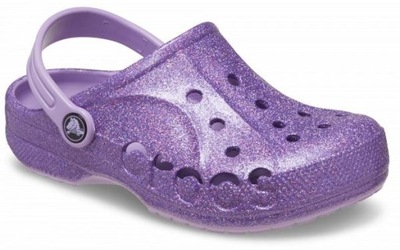 Dziecięce Buty Klapki Chodaki Crocs Baya Glitter Kids 207014 Clog 23-24