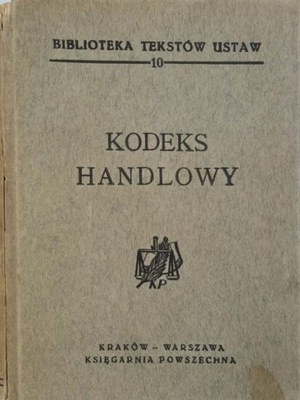 Kodeks handlowy Rozporządzenia wykonawcze 1938