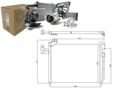 Конденсатор кондиціонера mazda premacy 2.0d 10.99-03 фото №1