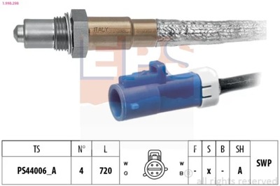 1-998-298 ZONDAS LAMBDA ZONDAS FORD FOCUS 1,6 12- 