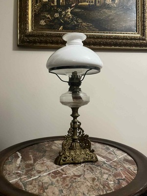 ANTYCZNA LAMPA NAFTOWA RUND BRENNER