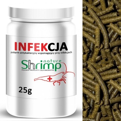 Shrimp Nature Infekcja pokarm antybakteryjny 25 g