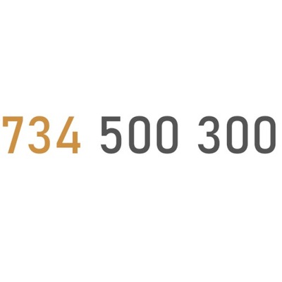 Złoty Numer 734 500 300