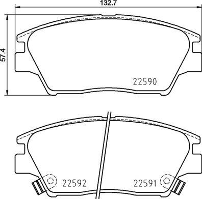 КОЛОДКИ ТОРМОЗНЫЕ SSANGYONG TIVOLI/XLV CLOSED; 17,9MM P Z CZUJN. ШТ BREMBO