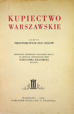 Kupiectwo warszawskie 1929 r.