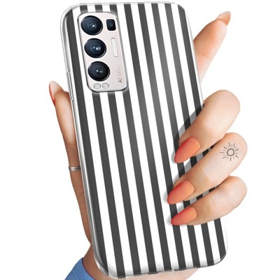 ETUI DO OPPO RENO 5 PRO PLUS 5G WZORY PASKI LINIE FALE OBUDOWA POKROWIEC