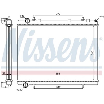 CHLODNICA, SISTEMA DE REFRIGERACIÓN DEL MOTOR NISSENS 63601  