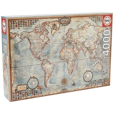 układanka puzzle Educa 14827 World Map 4000 Czę