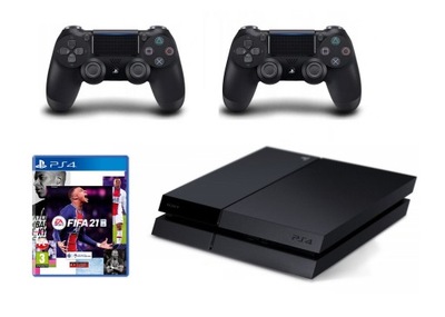 PlayStation 4 PS4 500GB + 2 pady + fifa 21 PL