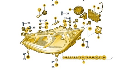 Фара h7 світло do рух dziennej led правий seat arona 6f1941016b фото №1
