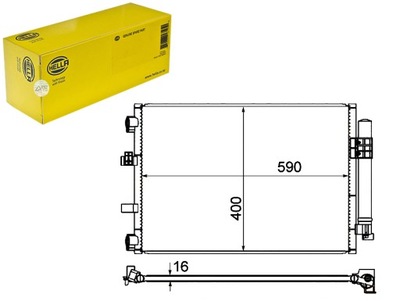 Конденсатор радіатор кондиціонера [hella] фото №1