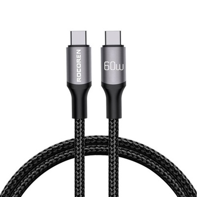 Kabel USB-C do USB-C Rocoren Retro PD 60W 1m
