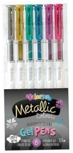 Długopisy żelowe metalic Coloroino Kids 6 kolorów