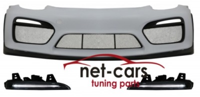 Бампер porsche 981 cayman boxster -16 gt4 + led фото №1