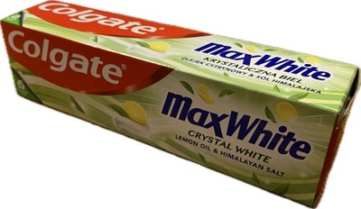 Colgate PASTA DO ZĘBÓW MaxWHITE CRYSTAL LEMON OIL & HIMALAYAN SALT 75 ml