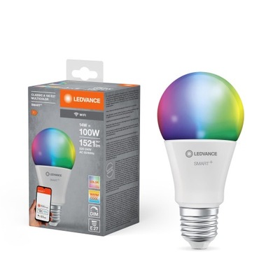 ŻARÓWKA LED SMART+ RGBW WIFI E27 1521 LM 14 W