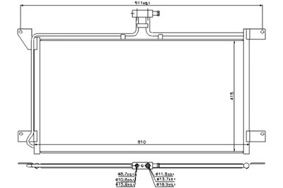 NISSENS KONDENSATORIUS KONDICIONAVIMO 810X418X16 SCANIA 4 05.95-04.08 