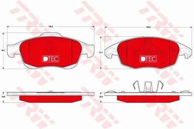 PADS BRAKE FRONT TRW GDB1690DTE  