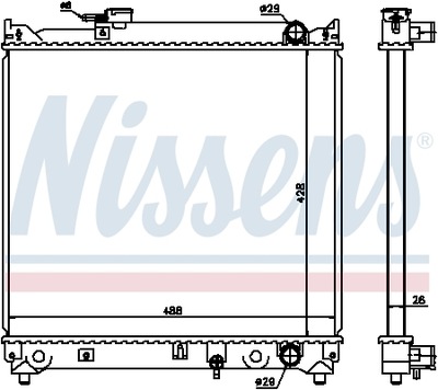 RADUADOR SISTEMA DE REFRIGERACIÓN DEL MOTOR 64155  