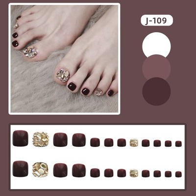 Diamond Feet Nails Fake Glitter Toe Nail Stickers