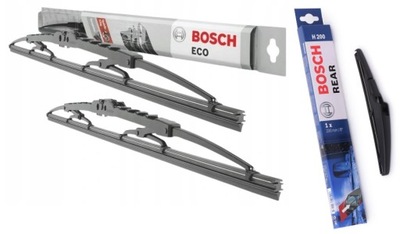 JUEGO 3X ESCOBILLAS PARTE DELANTERA + PARTE TRASERA BOSCH ECO AURIS II 2 E18 HATCHBACK  