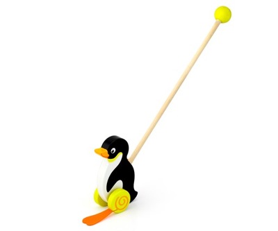 VIGA Toys Drewniany Pchacz Pingwin