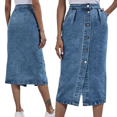 Damska jeansowa spódnica spódnica z wysokim stanem