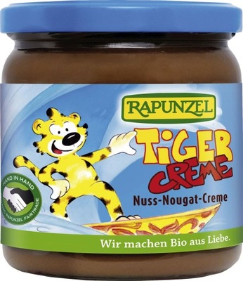 Krem orzechowo czekoladowy tiger bio 400 g rapunze