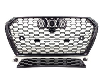 Решітка радіатора решітка радіатора audi a4 b9 2015 2016 2017 2018 2019 зразок rs4 plaster стільники фото №1